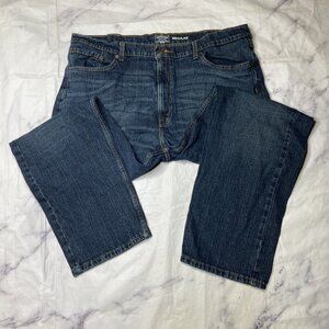 Signature Levis Strauss Regular Fit Jeans Mens Size 42x32 Relaxed Straight Leg